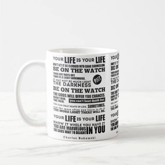 Charles Bukowski Kaffeetasse (Links)