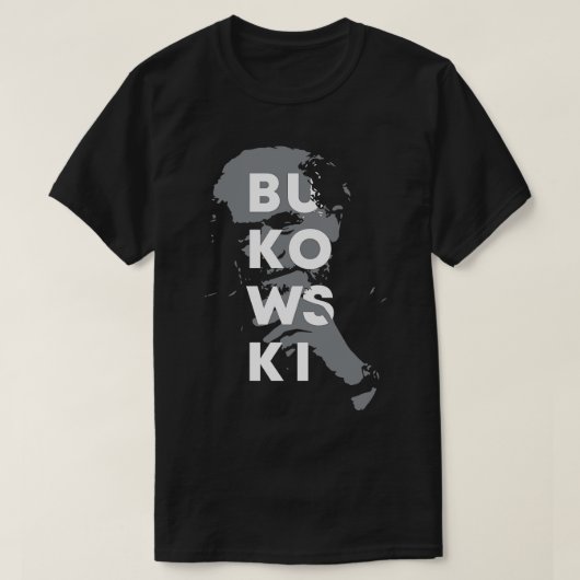 Charles Bukowski-Label T-Shirt (Design vorne)
