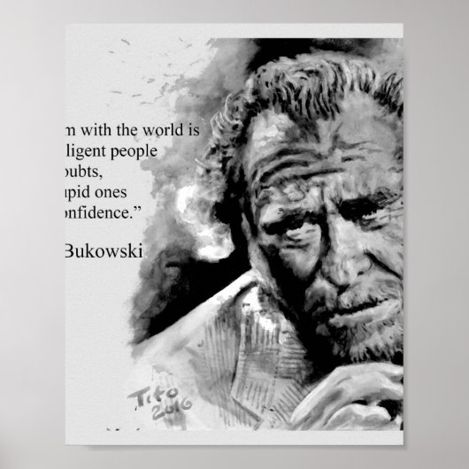 Charles BUKOWSKI - Leute zitieren Poster (Vorne)