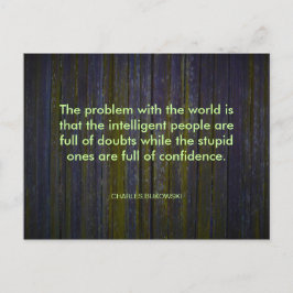 Charles Bukowski Quote Postcard Postkarte