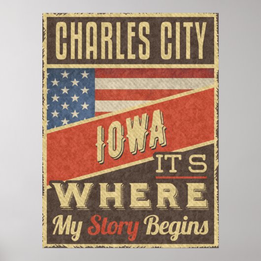 Charles City Iowa Poster (Vorne)