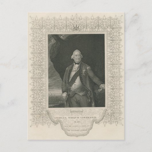 Charles Cornwallis Postkarte (Vorderseite)