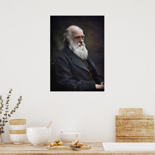 Charles Darwin 1878 Colorized Poster (Küche)