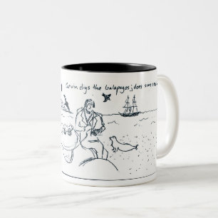 Charles Darwin 1 Zweifarbige Tasse