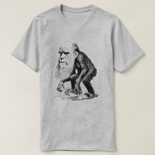 Charles Darwin als Affe T-Shirt (Design vorne)
