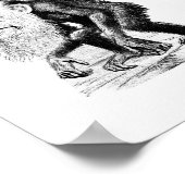 Charles Darwin als Ape Poster (Ecke)