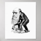 Charles Darwin als Ape Poster (Vorne)