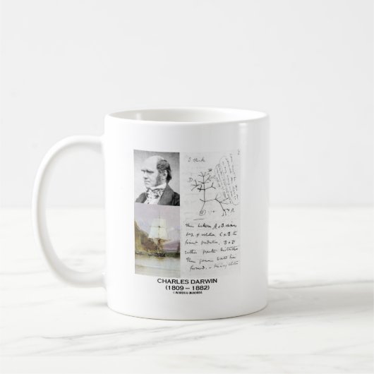 Charles Darwin (Beagle Phylogenetics Darwin HMS) Kaffeetasse (Links)