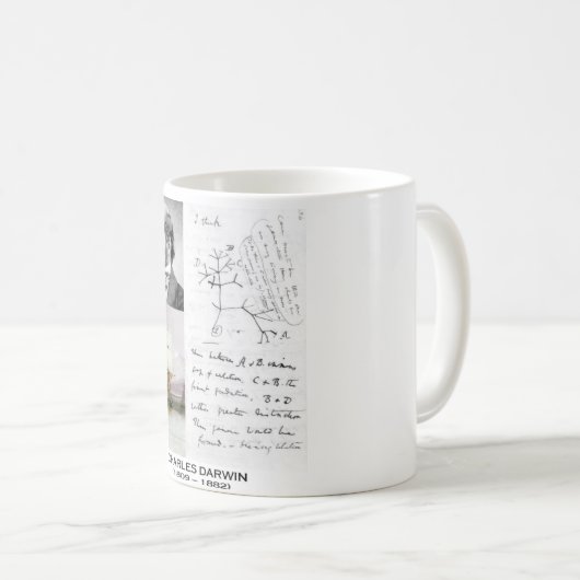 Charles Darwin (Beagle Phylogenetics Darwin HMS) Kaffeetasse (VorderseiteRechts)