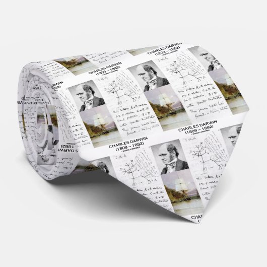 Charles Darwin (Beagle Phylogenetics Darwin HMS) Krawatte (Gerollt)