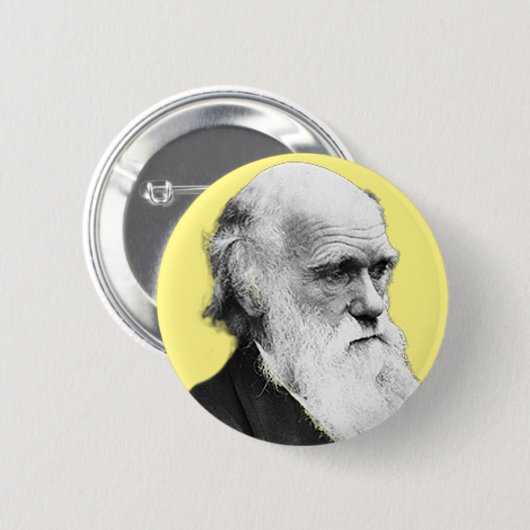 Charles Darwin Button (Vorne & Hinten)