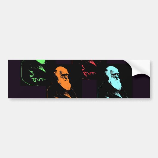 Charles Darwin-Collage Autoaufkleber (Vorne)