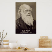 Charles Darwin Die Abstammung des Man Darwin Portr Poster (Küche)