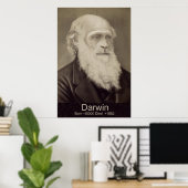 Charles Darwin Die Abstammung des Man Darwin Portr Poster (Heimbüro)