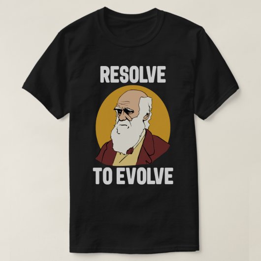 Charles Darwin Evolution beschließt Evolve T-Shirt (Design vorne)