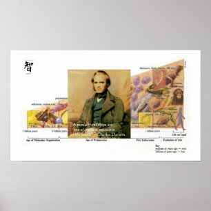 Charles Darwin "Freunde" Weisheitszitat Poster