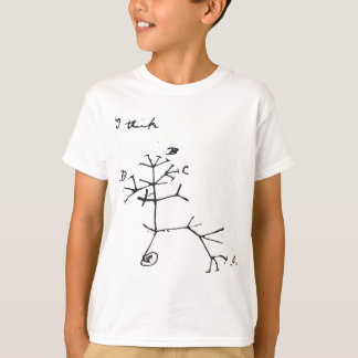 Charles Darwin - I Think (schwarz) T-Shirt