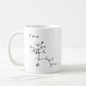 Charles Darwin - ich denke (Schwarzes) Kaffeetasse (Links)