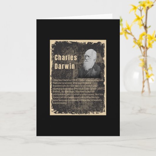 Charles Darwin - Karte (Gelbe Blume)
