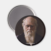 Charles Darwin Magnet (Vorderseite/Rückseite)