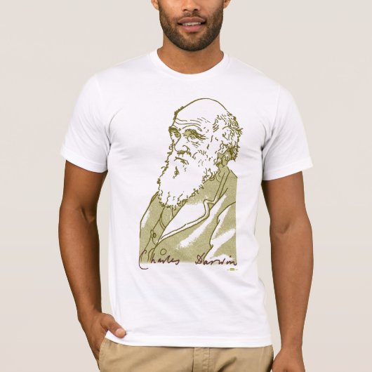 Charles Darwin. Mann-T - Shirt (Vorderseite)