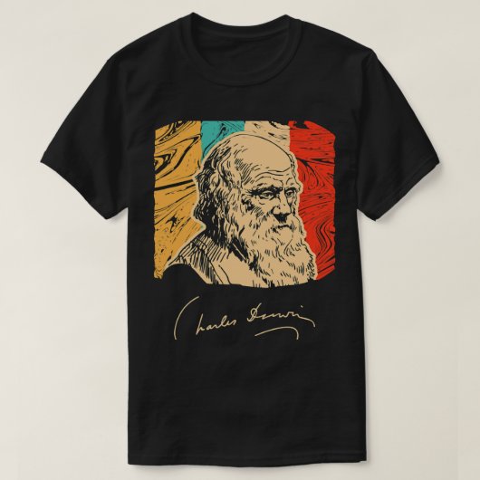 Charles Darwin Naturalist Biologe Scientist Retr T-Shirt (Design vorne)