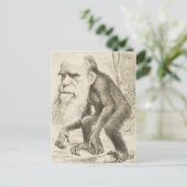 Charles Darwin Original Illustration Postkarte (Stehend Vorderseite)