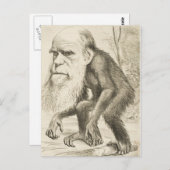 Charles Darwin Original Illustration Postkarte (Vorne/Hinten)