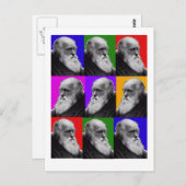 Charles Darwin Pop Kunstgeschenke für alle Altersg Postkarte (Vorne/Hinten)