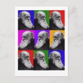 Charles Darwin Pop Kunstgeschenke für alle Altersg Postkarte (Vorderseite)