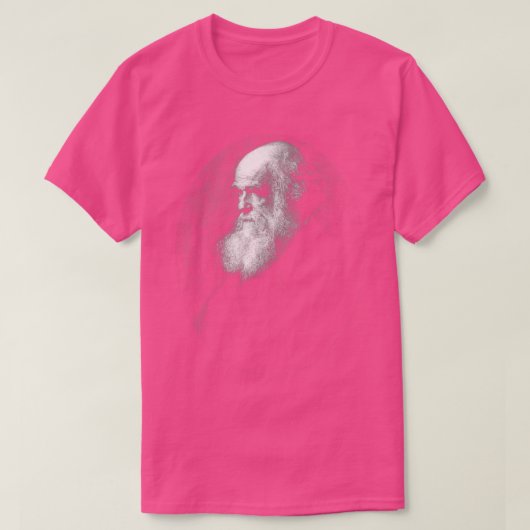 Charles Darwin Portrait Face Evolution Atheist gif T-Shirt (Design vorne)