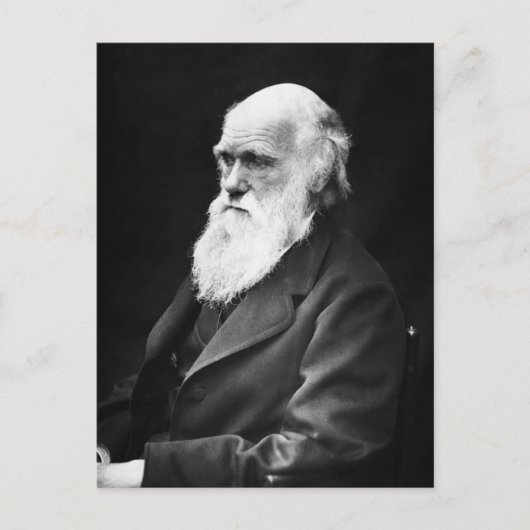 Charles-Darwin-Porträt Postkarte (Vorderseite)