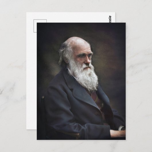 Charles Darwin Postkarte (Vorne/Hinten)