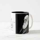 Charles Darwin-Quotation Zweifarbige Tasse (VorderseiteRechts)
