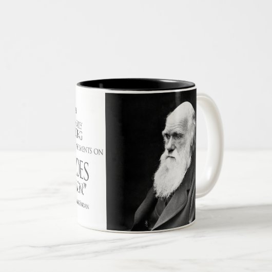 Charles Darwin-Quotation Zweifarbige Tasse (VorderseiteRechts)
