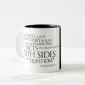 Charles Darwin-Quotation Zweifarbige Tasse (Vorderseite Links)
