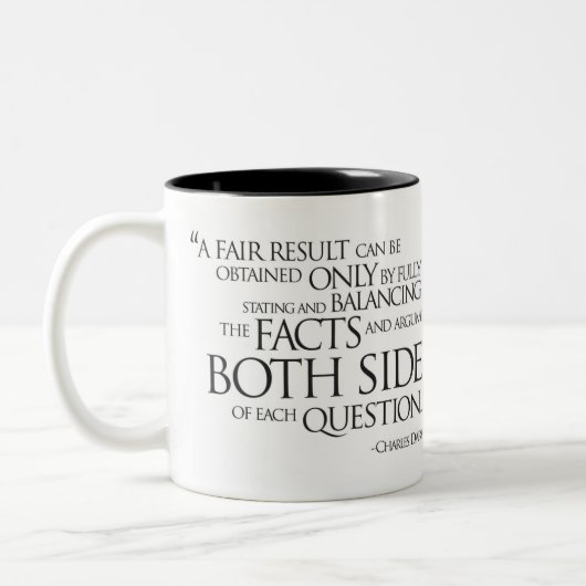 Charles Darwin-Quotation Zweifarbige Tasse (Links)