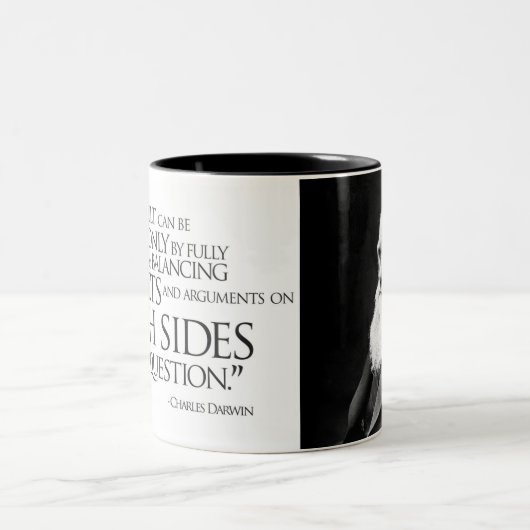 Charles Darwin-Quotation Zweifarbige Tasse (Mittel)