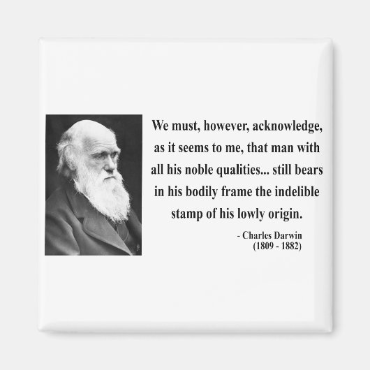 Charles Darwin Quote 1b Magnet (Vorne)