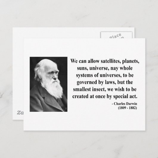 Charles Darwin Quote 4b Postkarte (Vorne/Hinten)