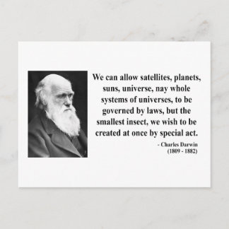 Charles Darwin Quote 4b Postkarte