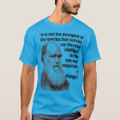 Charles Darwin Quote Evolution Pro Science Zitat T-Shirt (Vorderseite)
