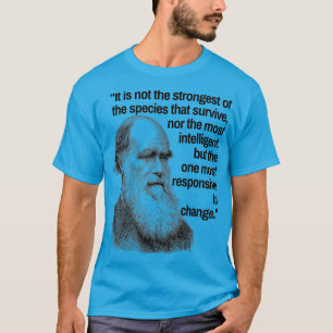 Charles Darwin Quote Evolution Pro Science Zitat T-Shirt