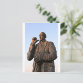 Charles Darwin Statue Galapagos Inseln Postkarte (Stehend Vorderseite)