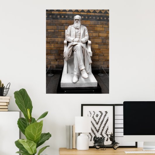 Charles Darwin Statue Poster (Heimbüro)