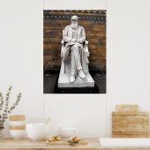 Charles Darwin Statue Poster (Küche)