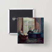 Charles Darwin und seine Ehefrau am Klavier Button (Vorne & Hinten)