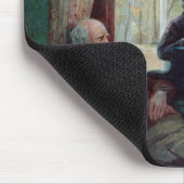 Charles Darwin und seine Ehefrau am Klavier Mousepad (Ecke)