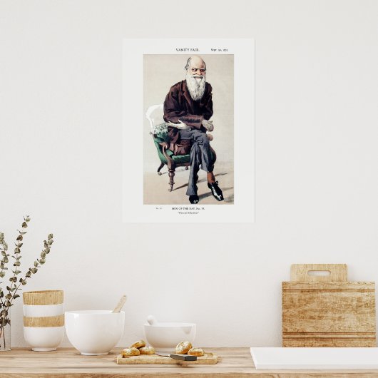 Charles Darwin Vanity Fair Illustration Poster (Küche)