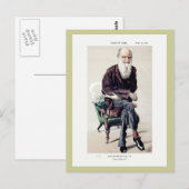 Charles Darwin Vanity Fair Illustration Postkarte (Vorne/Hinten)